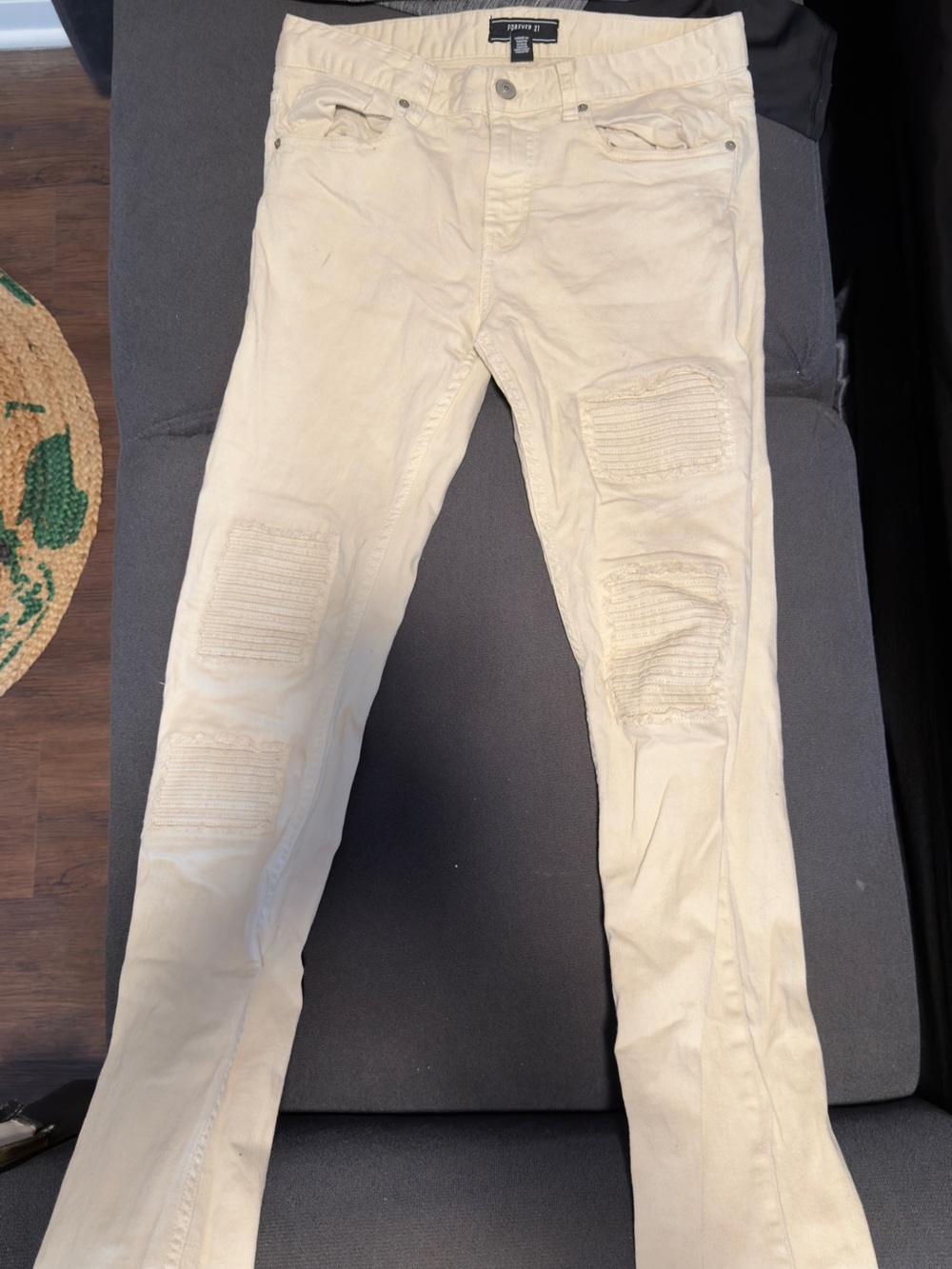forever 21 Slim Fit Men’s Jeans in Cream by Express